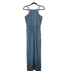 Zara belted‎ Denim jumpsuit